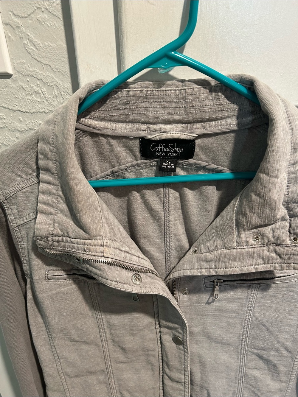 CoffeeShop Light Gray Utility Jacket